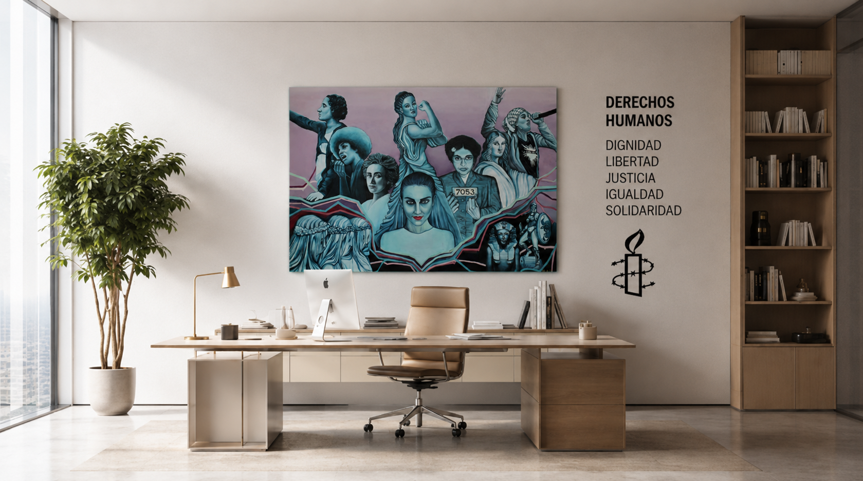 LISISTRATA presidiendo un despacho de derechos humanos